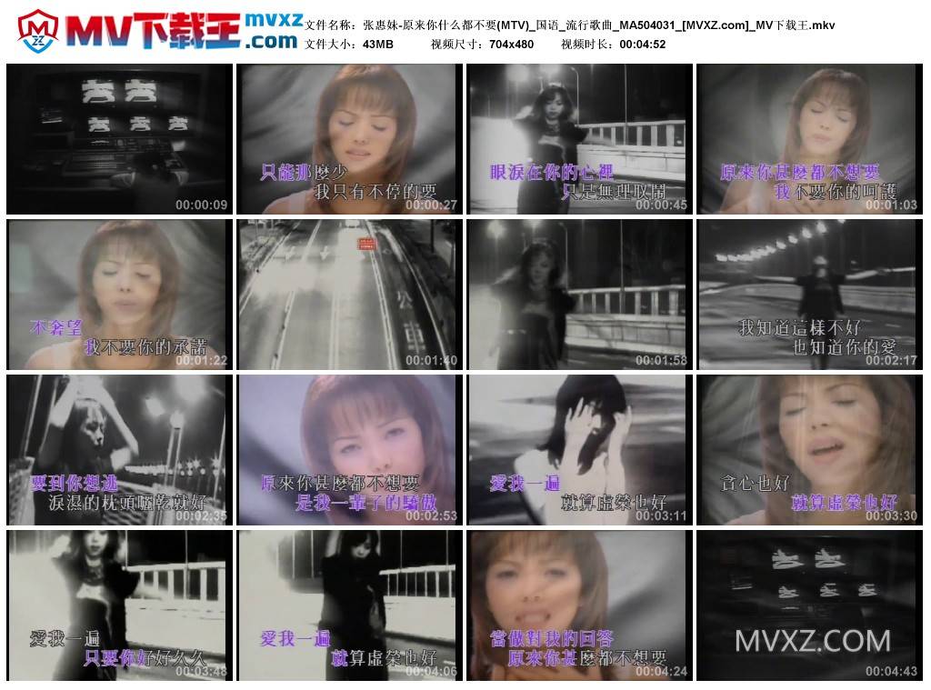 张惠妹-原来你什么都不要(MTV)_国语_流行歌曲_MA504031